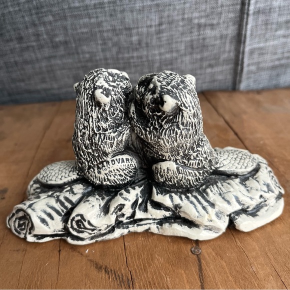 Vintage Beaver Dam Sculpture Figure Aardik Soapstone Canada Original sticker - Picture 6 of 7